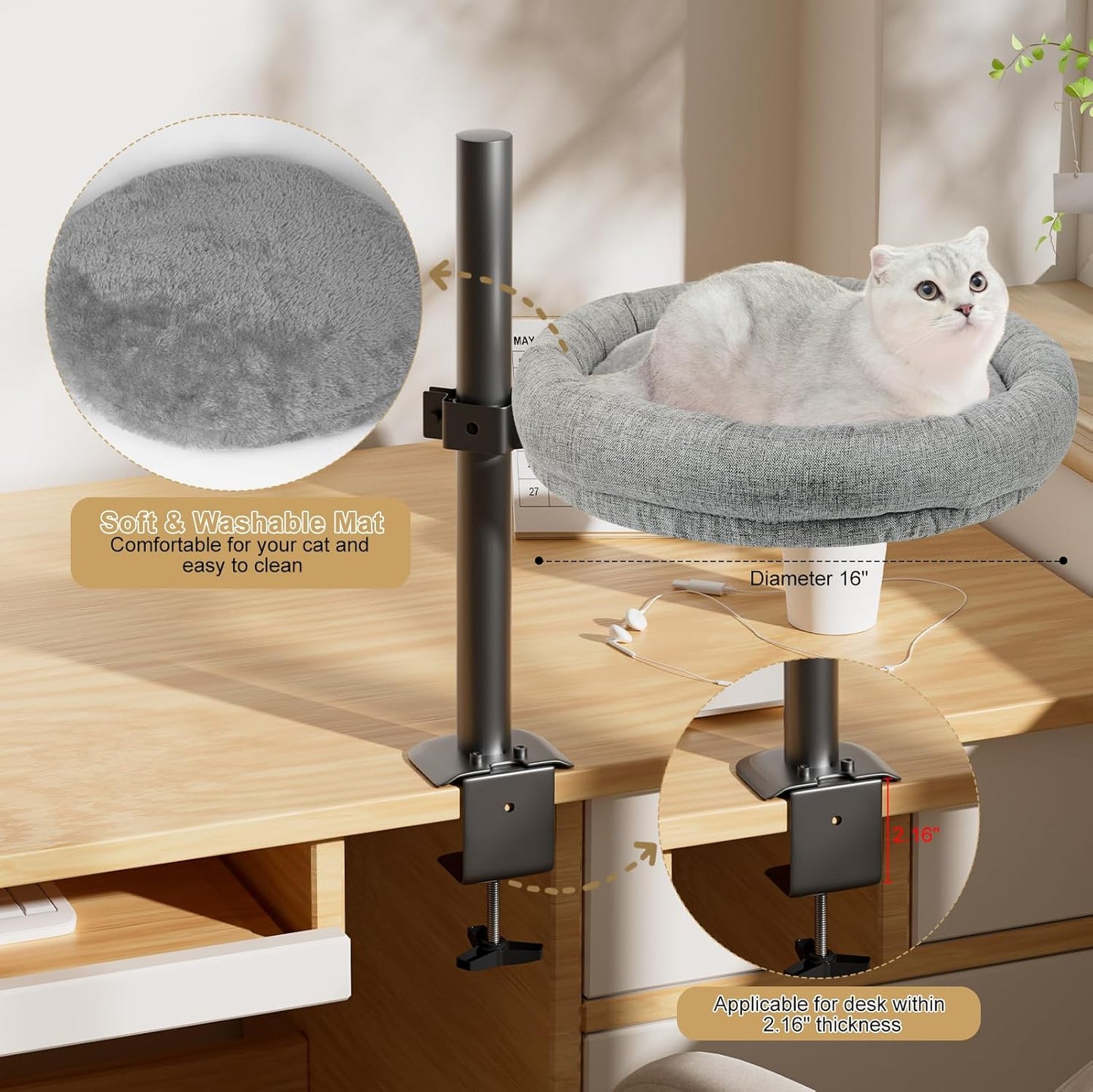 Zavirea™ Rotation Orbitdesk Cat Lounge