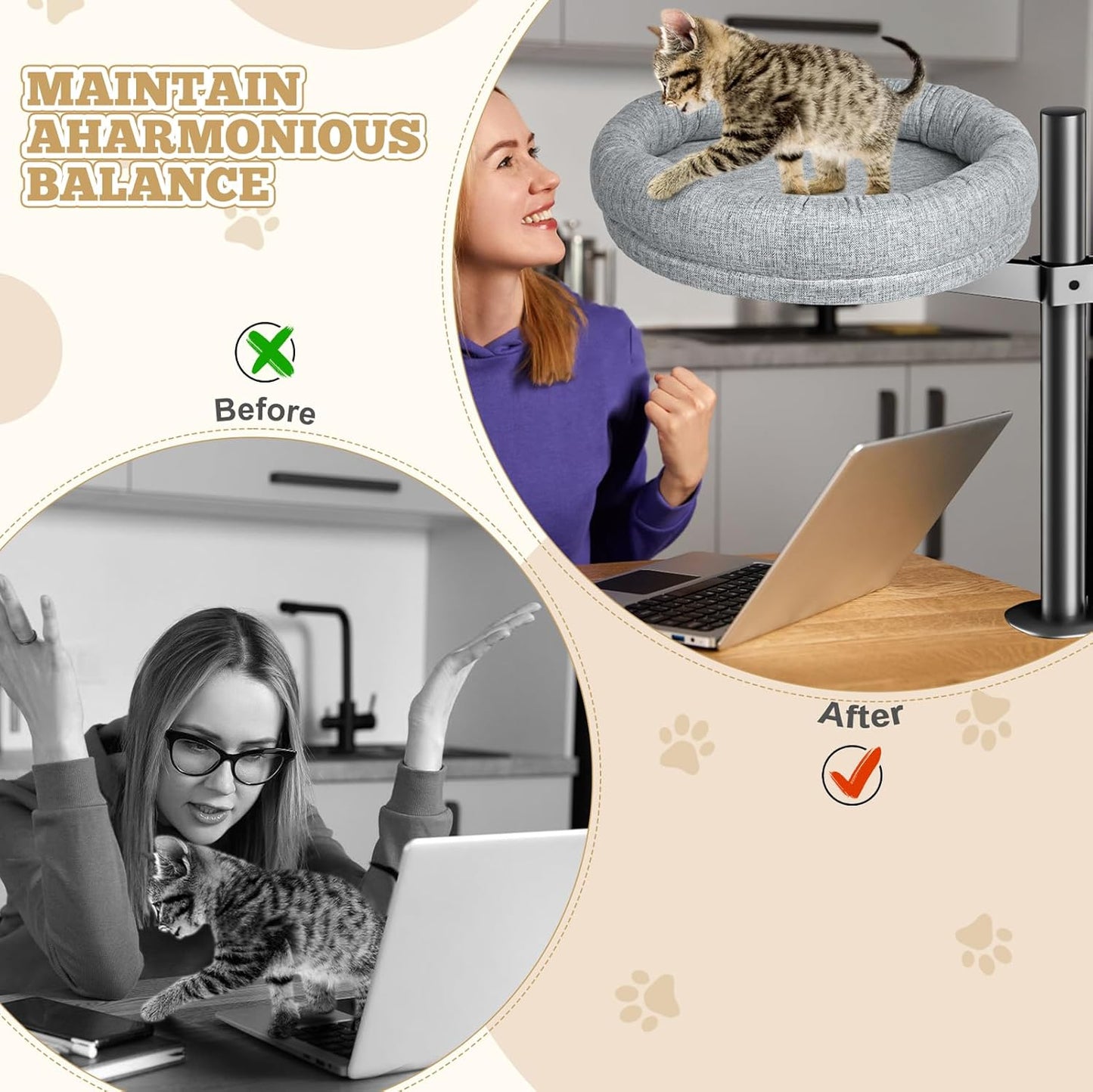 Zavirea™ Rotation Orbitdesk Cat Lounge