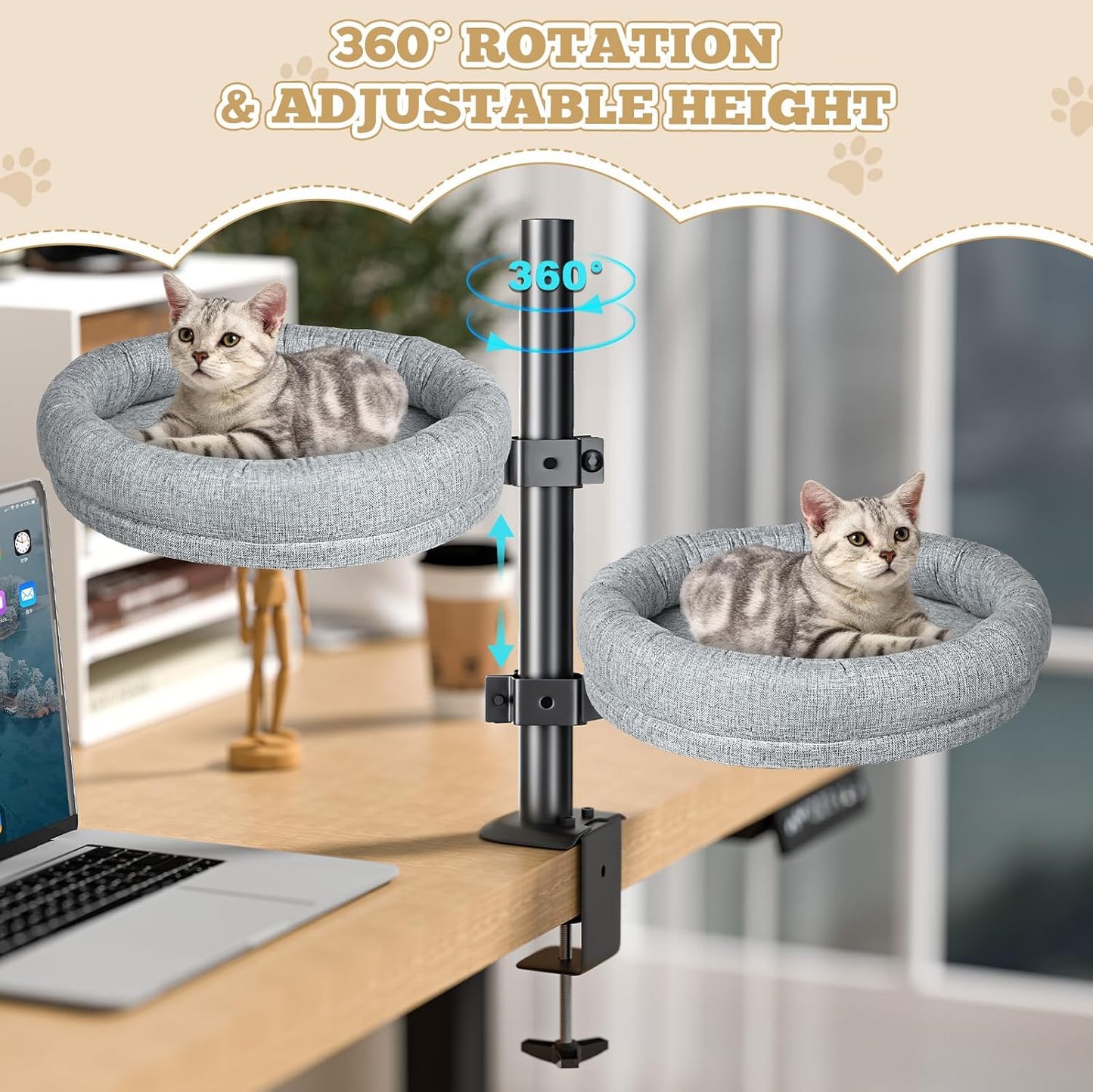 Zavirea™ Rotation Orbitdesk Cat Lounge