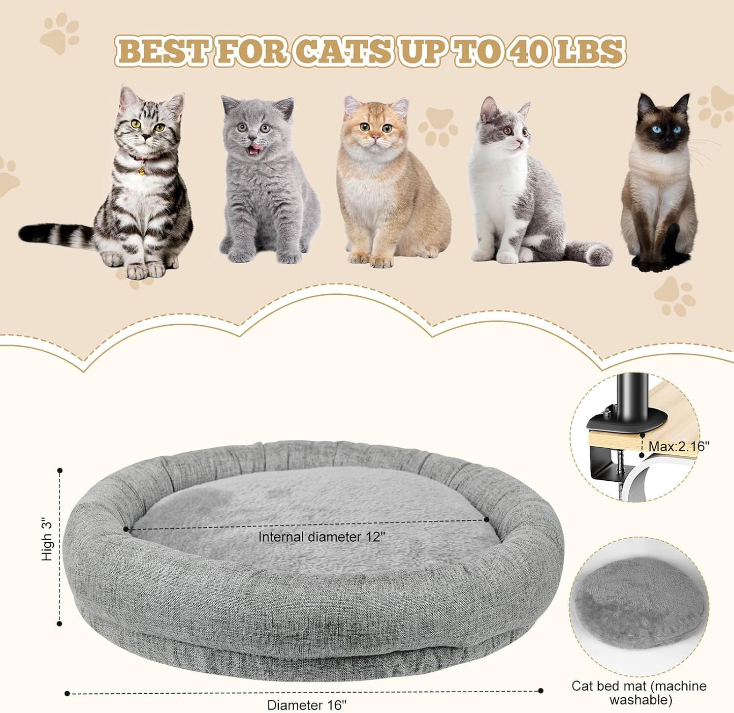 Zavirea™ Rotation Orbitdesk Cat Lounge