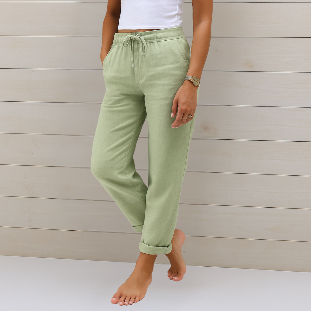 Sophia |Premium breathable linen stretch pants