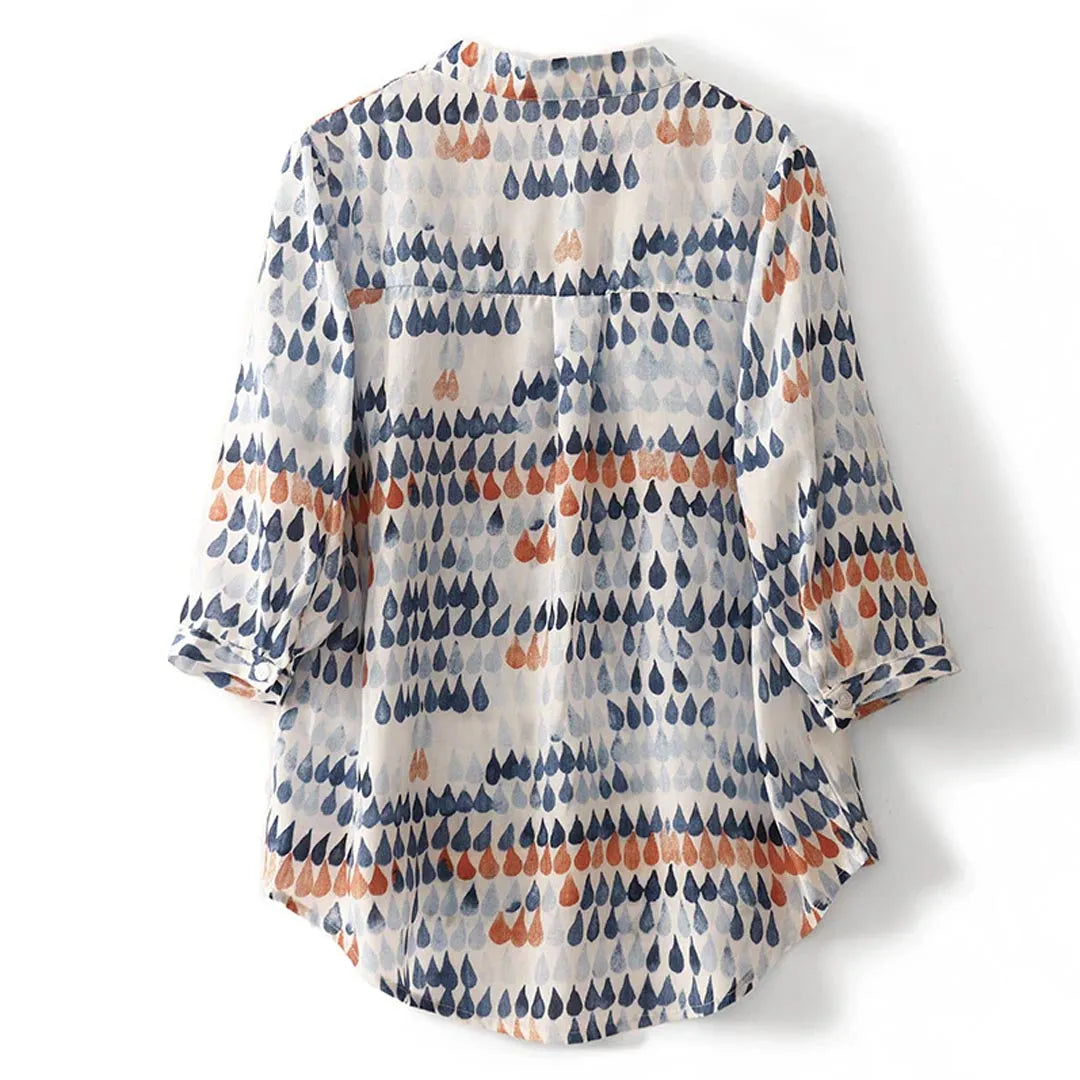 Amera V-Neck Linen Blouse