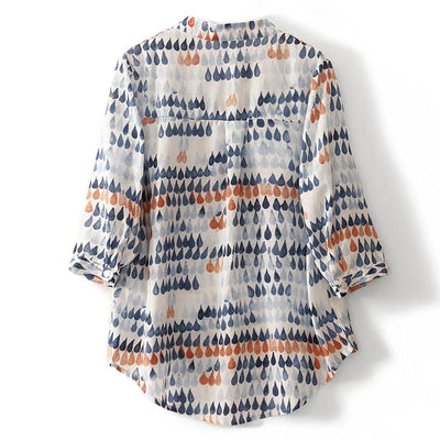 Amera V-Neck Linen Blouse
