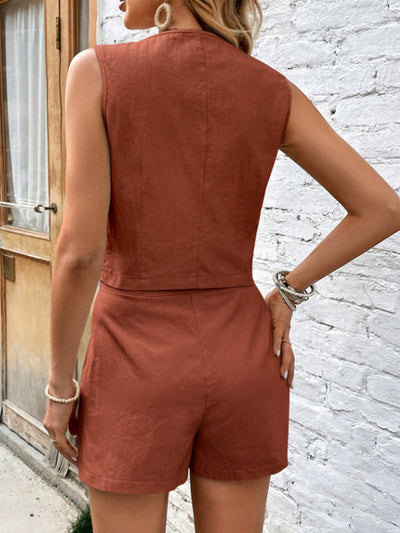 Sleeveless Top and Shorts Set | Rubies + Lace