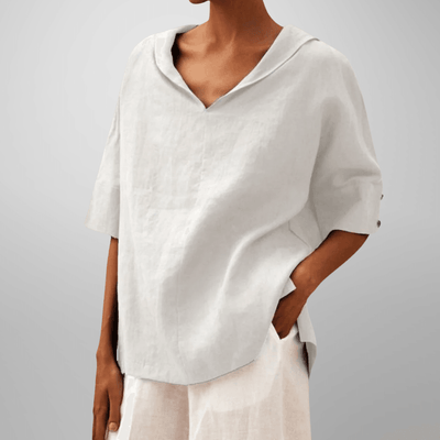 Women's Relaxed Fit V-Neck Blouse