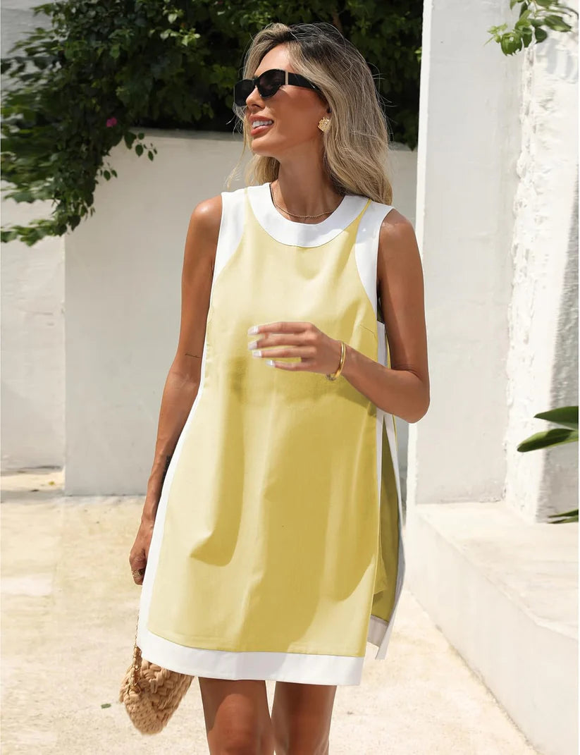 Zavirea Women’s 2-Piece Color Block Set