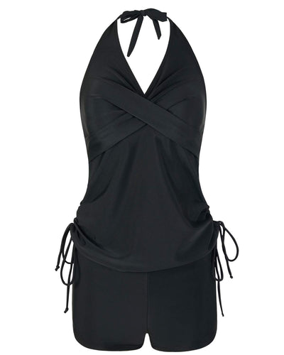 ZAVIREA® Elegant Two-Piece Tankini with Shorts