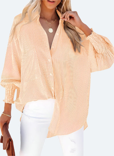 Elvessa Ethereal Stripe Blouse