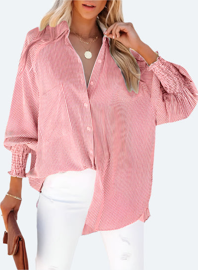 Elvessa Ethereal Stripe Blouse