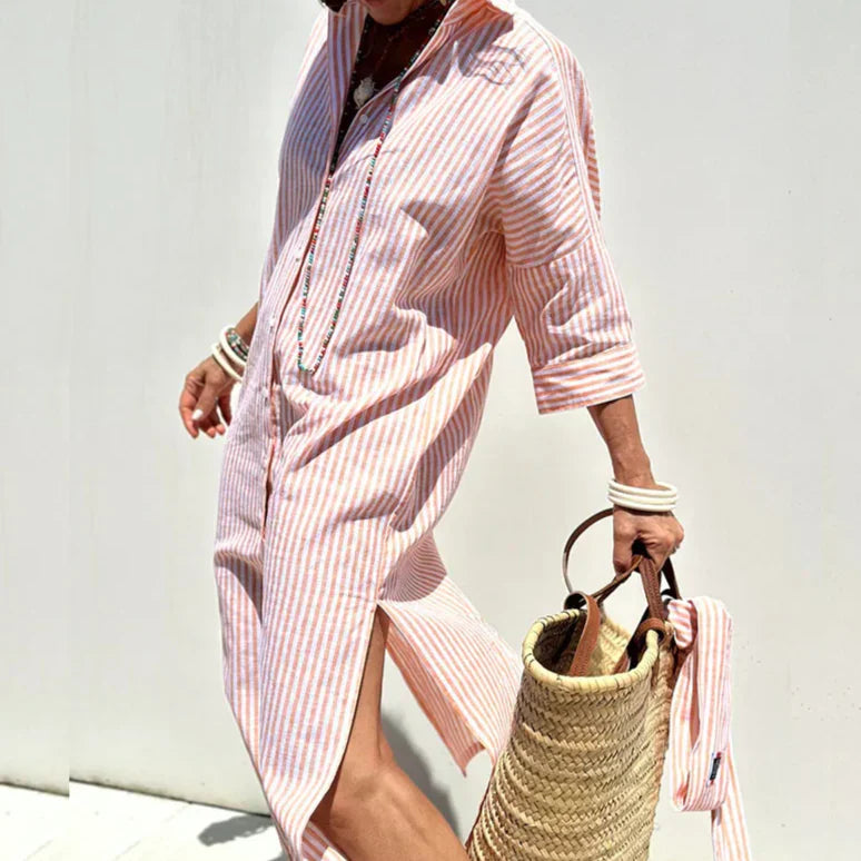 Hominty | Classic Striped Shirt Dress