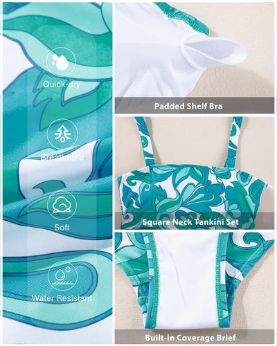 ZAVIREA® Cover Square Tankini Set