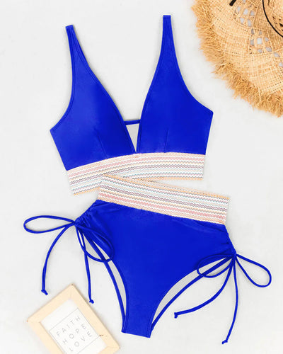 ZAVIREA® Wave-Sculpt High-Waist Bikini