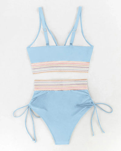 ZAVIREA® Wave-Sculpt High-Waist Bikini