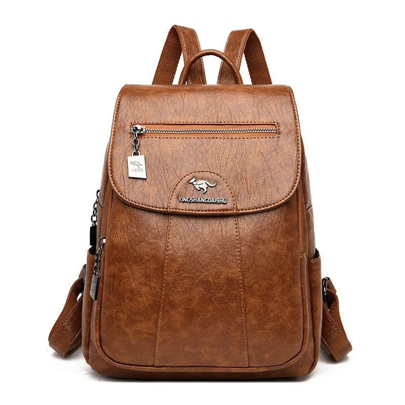 Zavirea™ Soft Leather Backpack