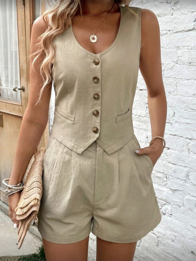 Sleeveless Top and Shorts Set | Rubies + Lace