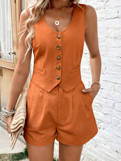Sleeveless Top and Shorts Set | Rubies + Lace