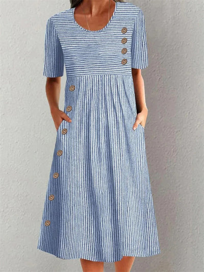 Lynda – Striped Midi Dress