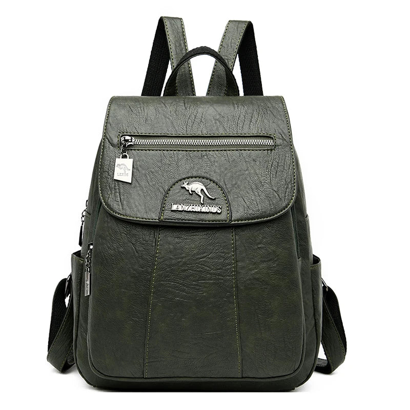 Zavirea™ Soft Leather Backpack