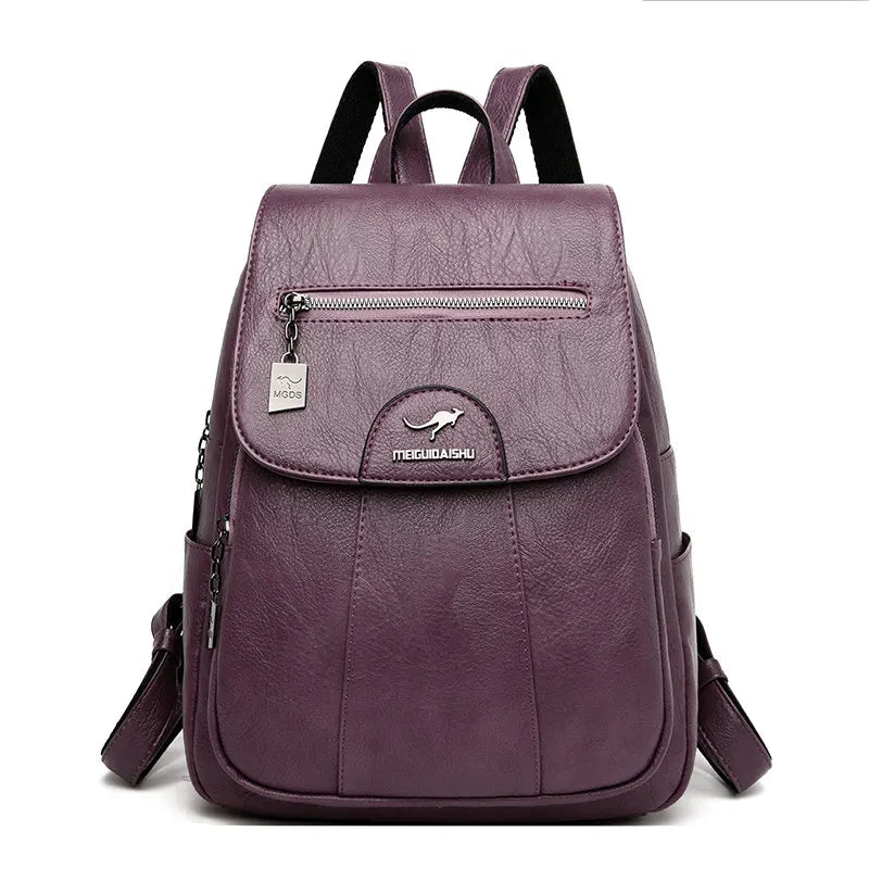 Zavirea™ Soft Leather Backpack