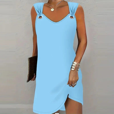 Deborah – Sleek Ring-Detail Mini Dress